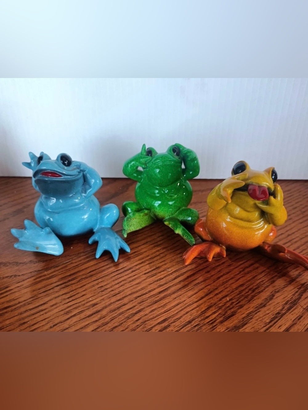 Kitty's Critters See Hear
Speak No Evil Frogs Blue Green Orange 2001 - Set of 3